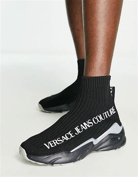 versace jeans couture logo chunky sock trainers|Versace Jeans for women.